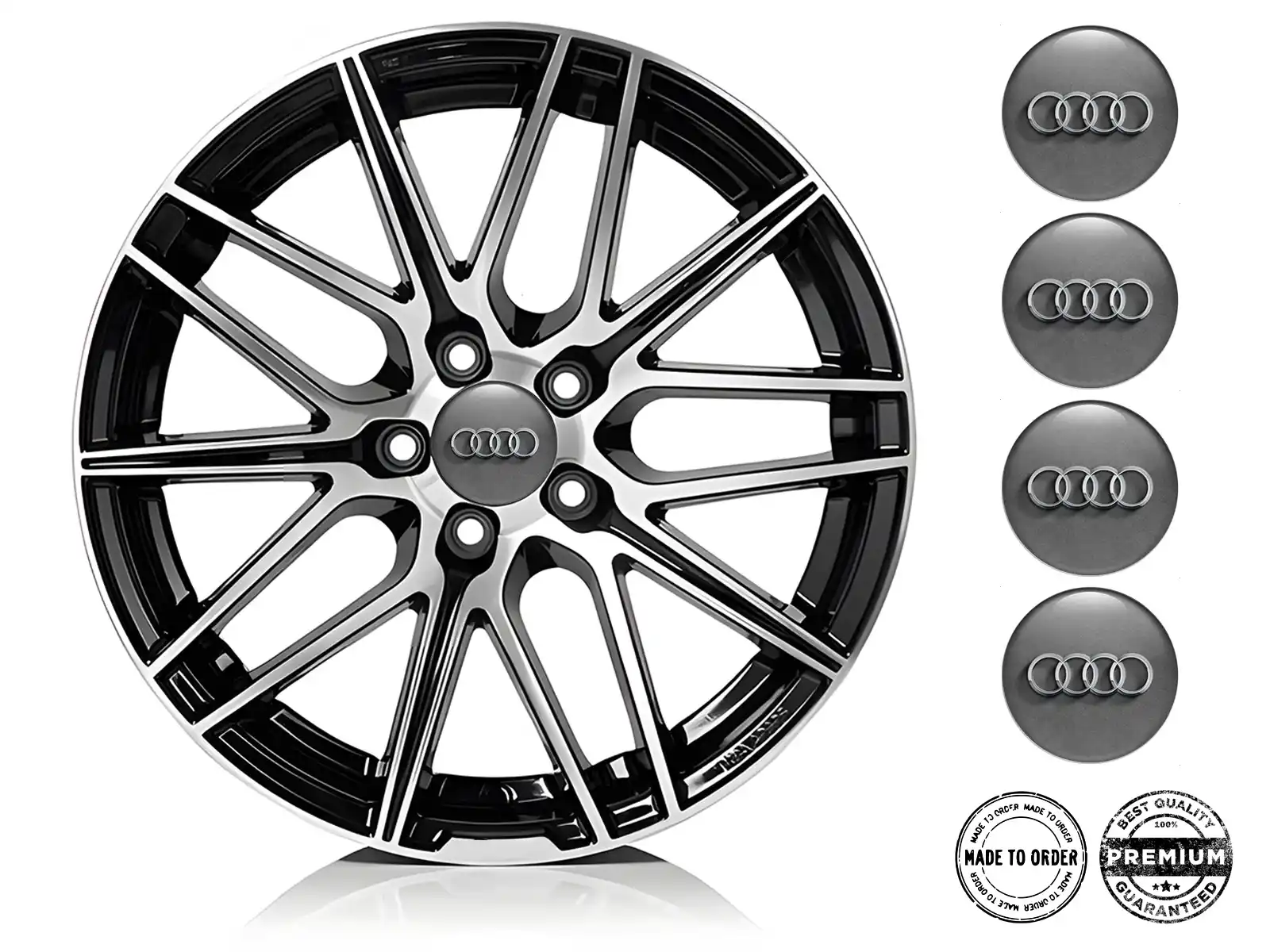 Audi Édition Décalques Roues Kit Badges Silicone